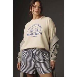 MAEVE by Anthropologie City Crewneck Miami Beach Size Medium